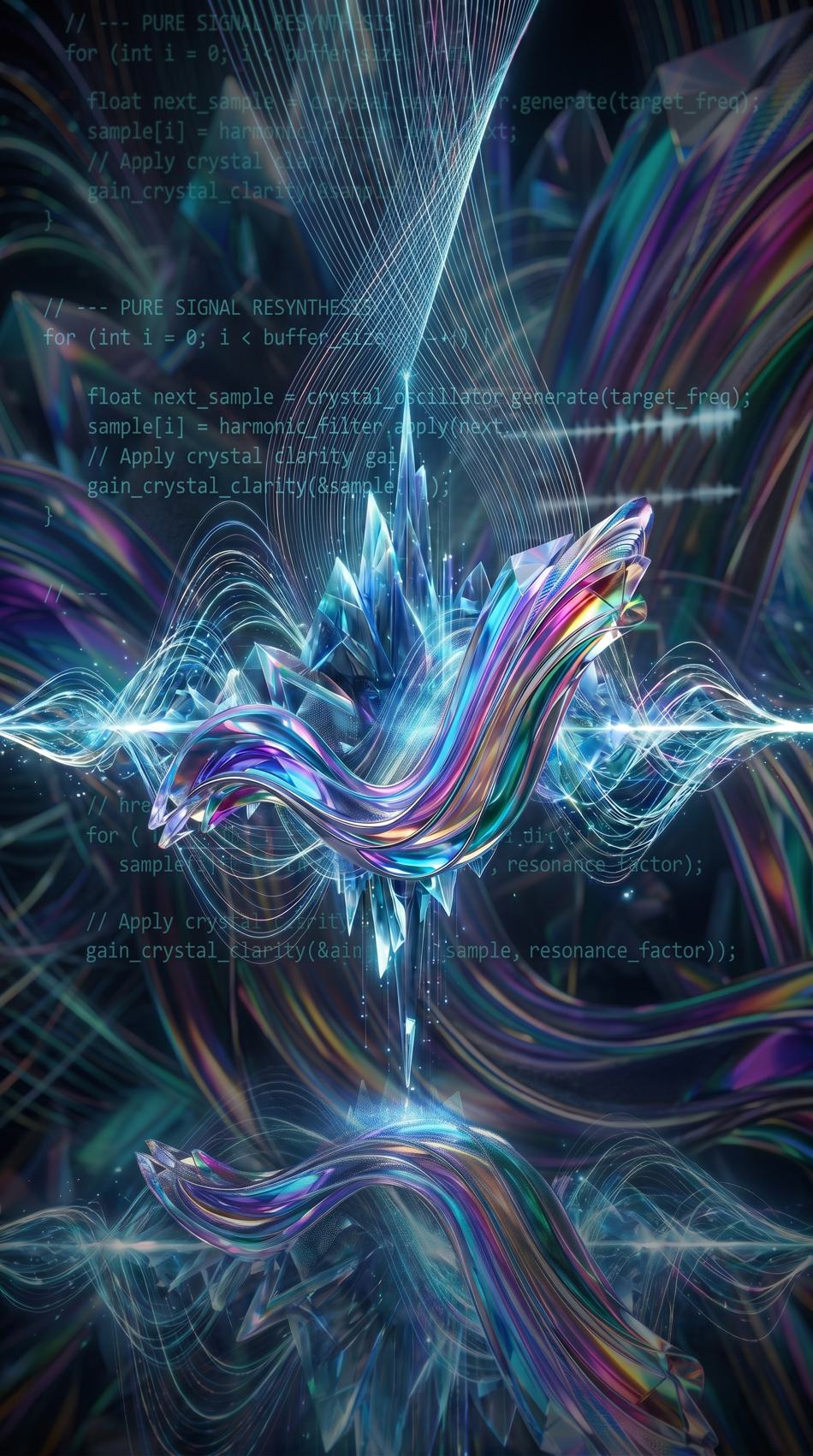 信号が結晶のように再構成される様子